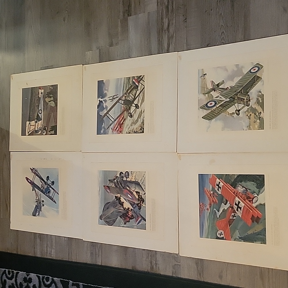6 @ 1959 War plane matted lithos